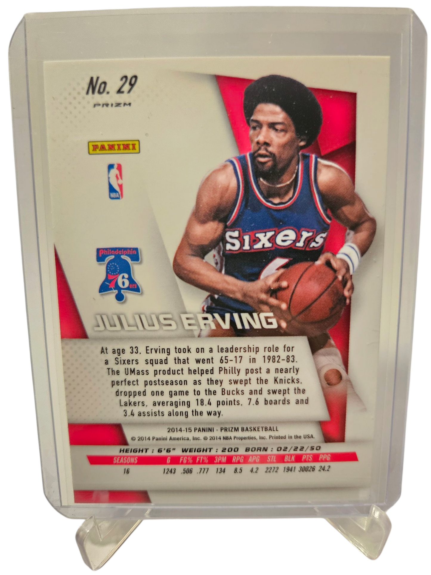 2014-15 Panini Prizm #29 Julius Erving Silver Prizm