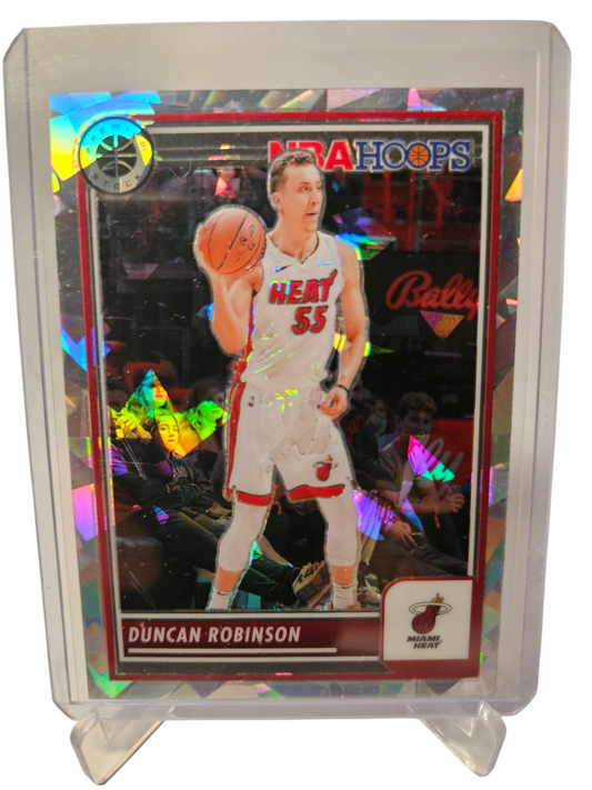 2023-24 Panini Hoops Premium Stock #164 Duncan Robinson Silver Cracked Ice Prizm