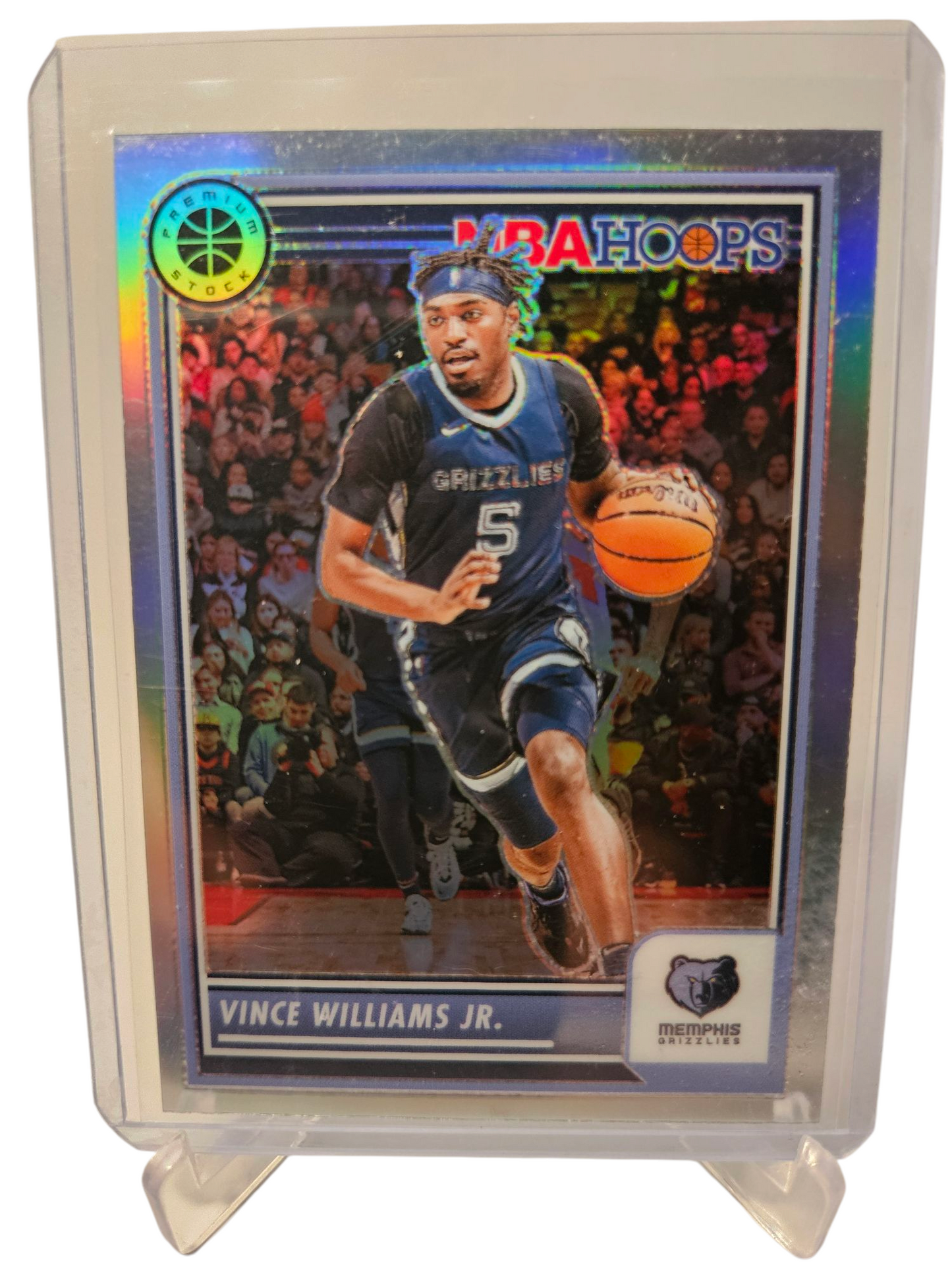 2023-24 Panini Hoops Premium Stock #21 Vince Williams JR Siver Holo Prizm