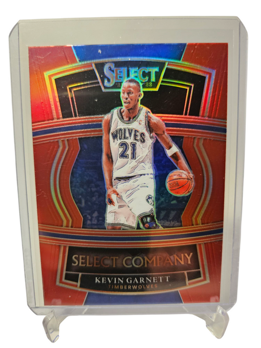 2021-22 Panini Select #12 Kevin Garnett Select Company Red Prizm