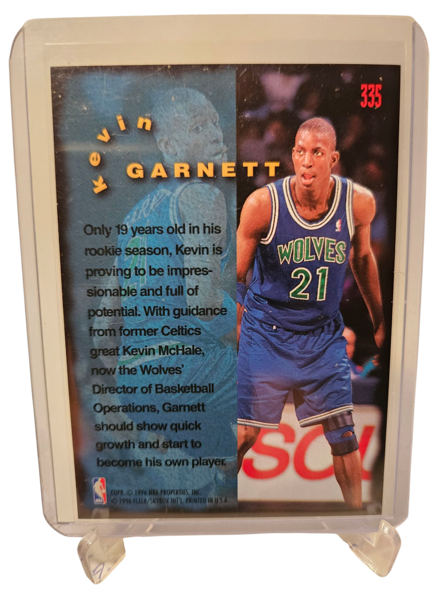 1995-96 Fleer #335 Kevin Garnett Rookie Card Firm Foundation