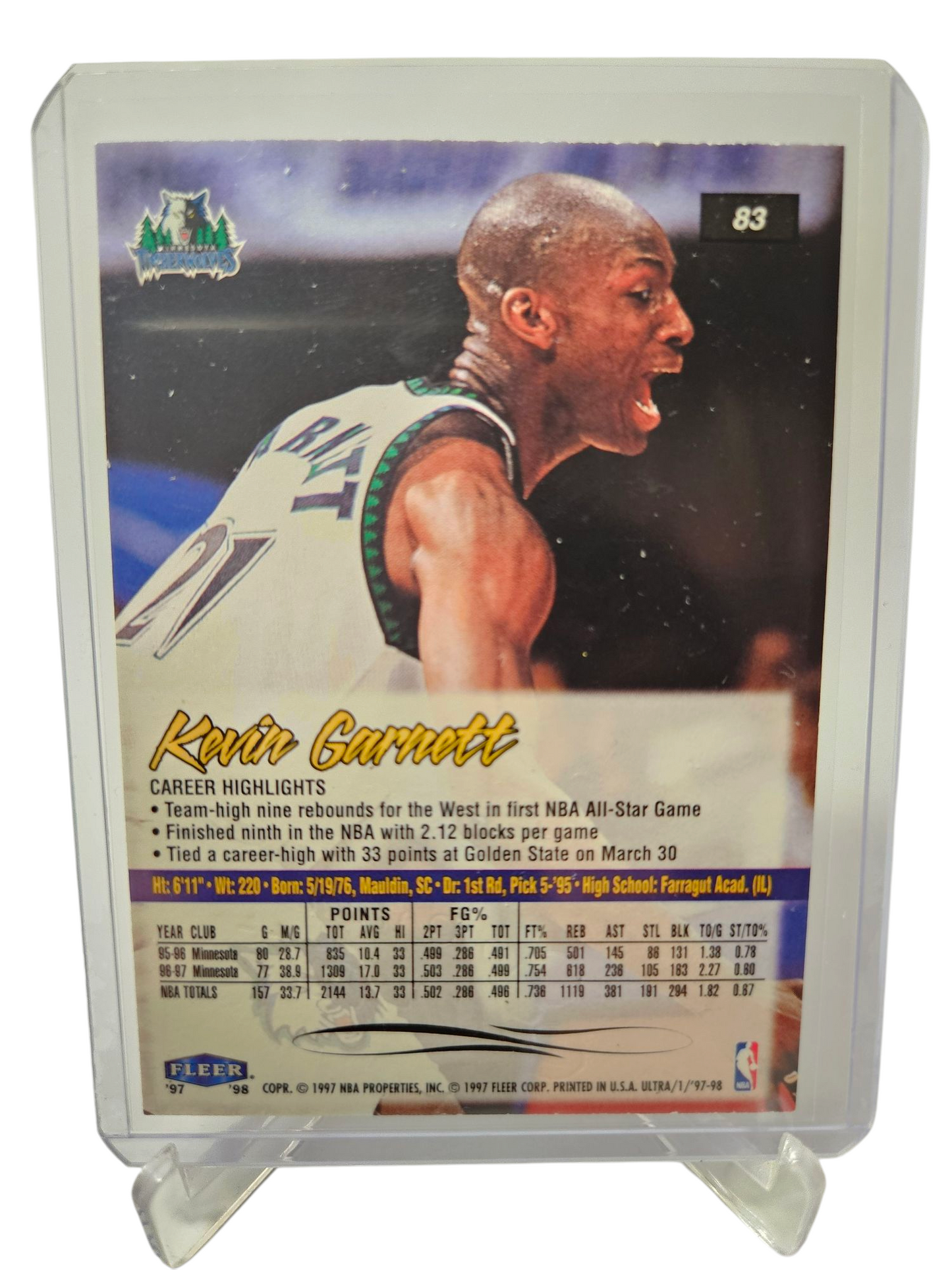 1997-98 Fleer Ultra #83 Kevin Garnett
