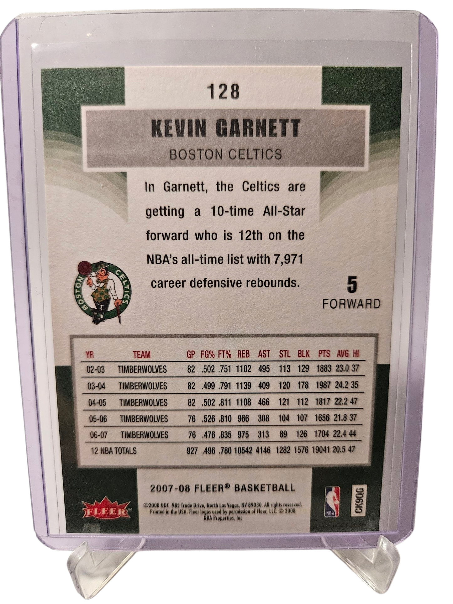 2007-08 Fleer #128 Kevin Garnett