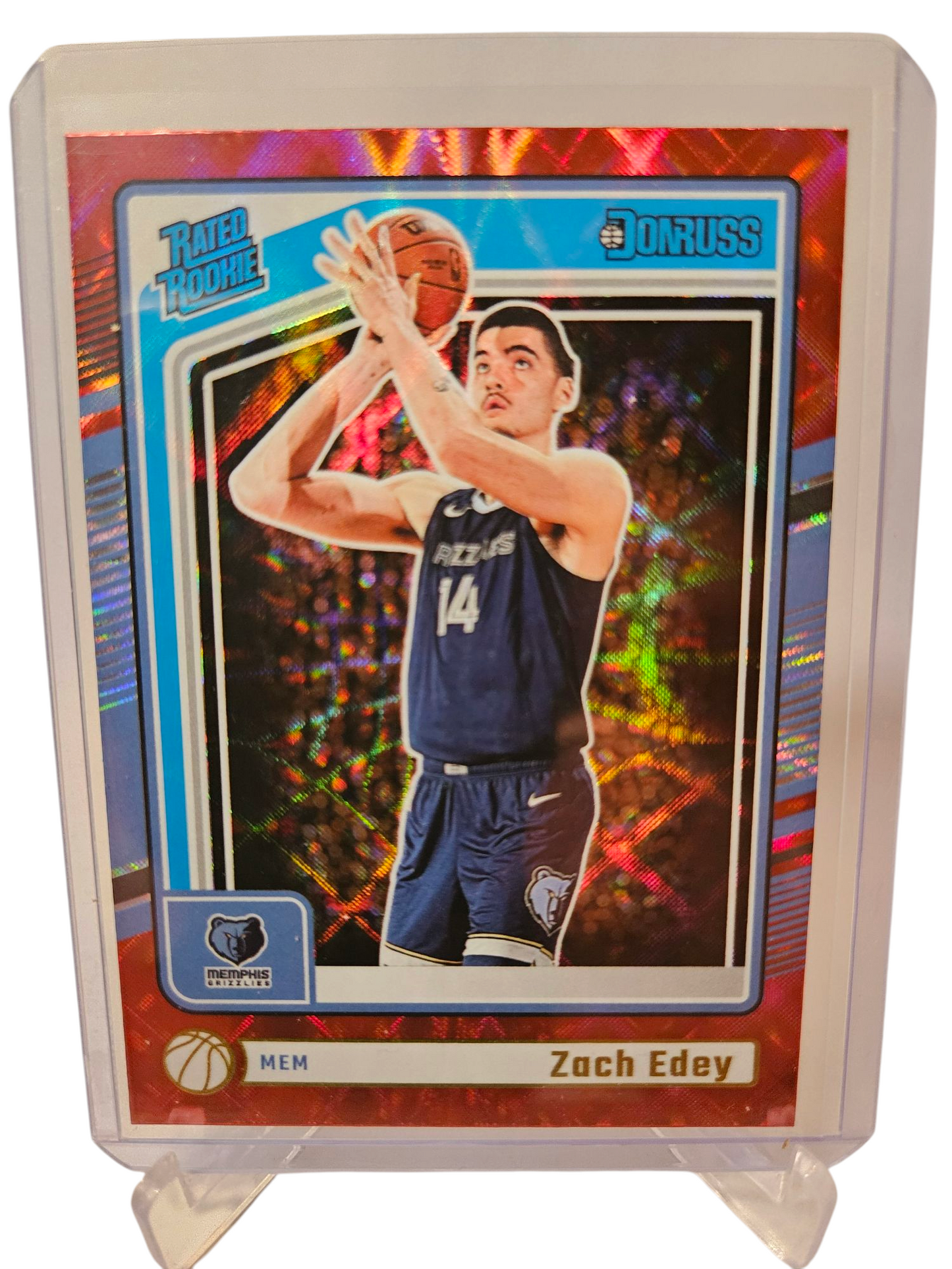 2024-25 Panini Donruss #239 Zach Edey Rookie Card Red