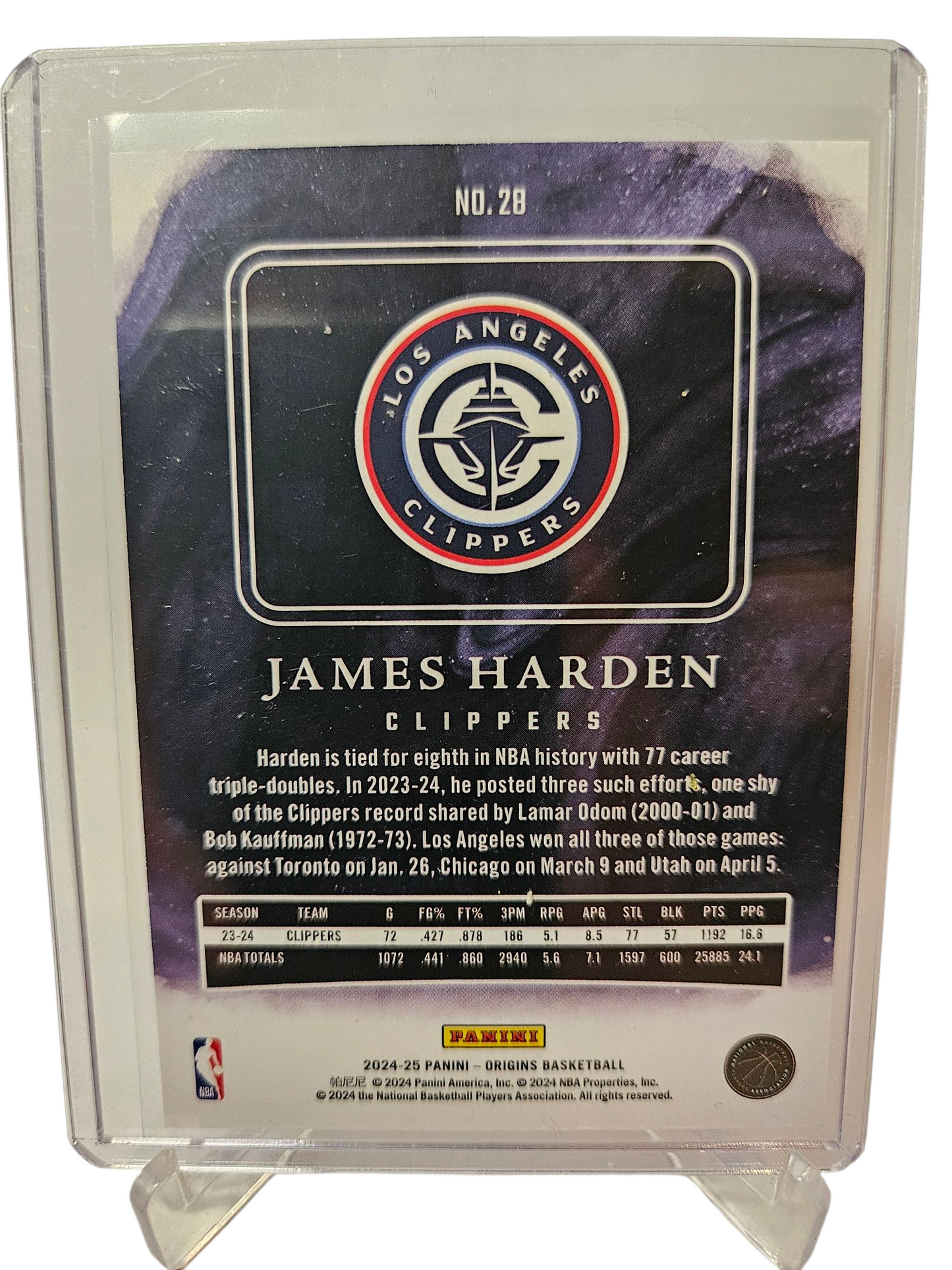 2024-25 Panini Origins #28 James Harden Red 214/299