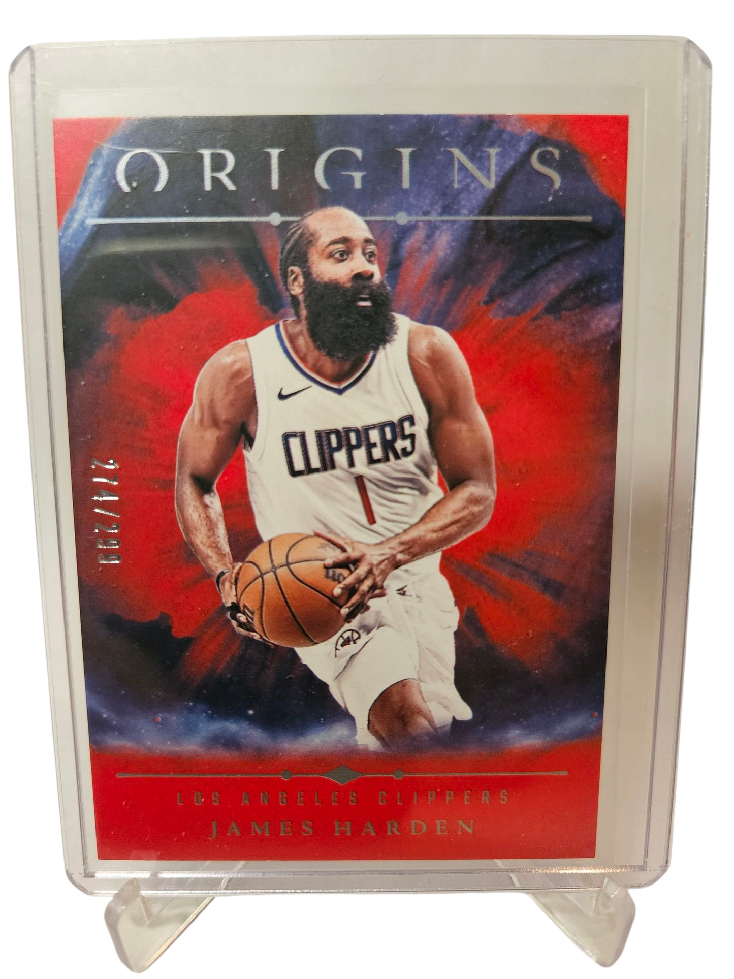 2024-25 Panini Origins #28 James Harden Red 214/299