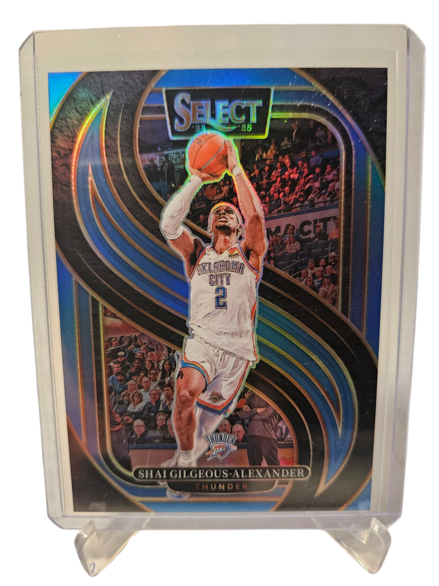 2024-25 Panini Select #131 Shai Gilgeous-Alexander Premier Level Blue Prizm 298/299