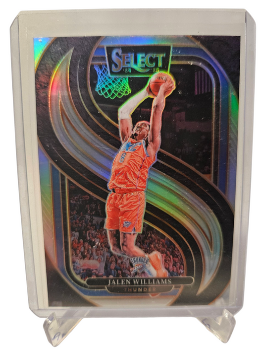 2024-25 Panini Select #124 Jalen Williams Premier Level Silver Prizm