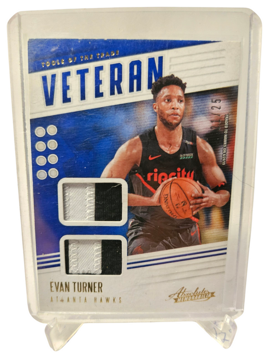 2019-20 Panini Absolute Memorabilia #VT-ETN Evan Turner Tools Of The Trade Twin Game Worn Patches 21/25
