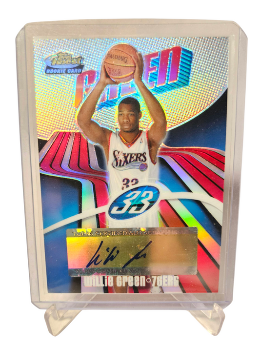2004 Topps Finest #152 Willie Green Rookie Card Autograph Refractor 070/250