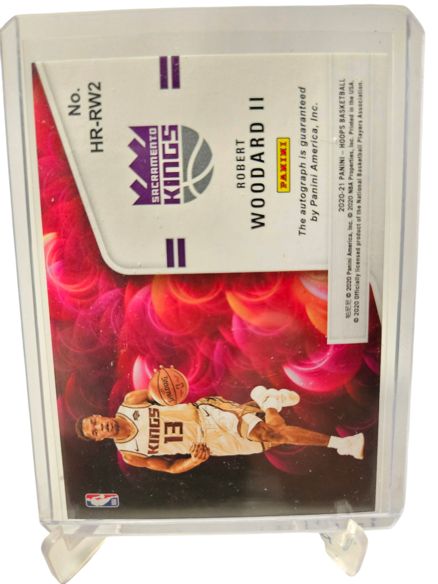 2020-21 Panini Hoops #HR-RW2 Robert Woodward II Rookie Card Hot Signatures Red Checkerboard Autograph