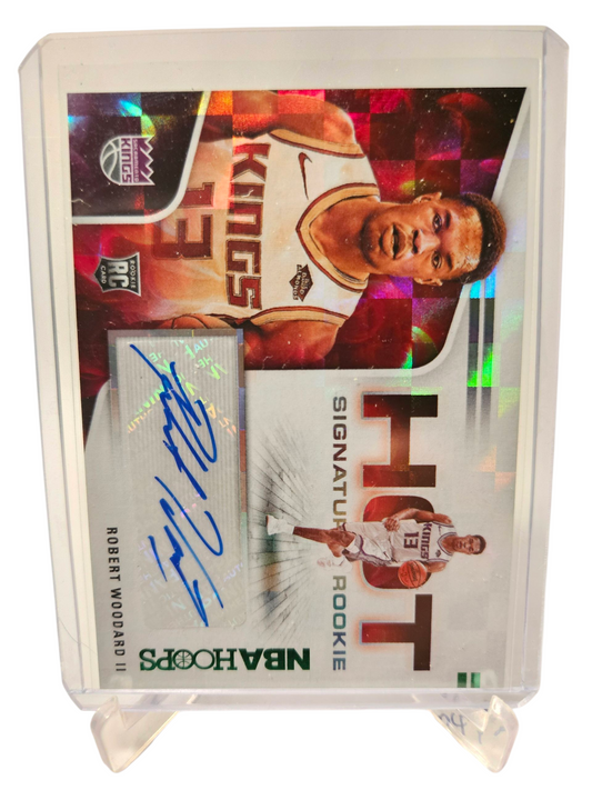 2020-21 Panini Hoops #HR-RW2 Robert Woodward II Rookie Card Hot Signatures Red Checkerboard Autograph