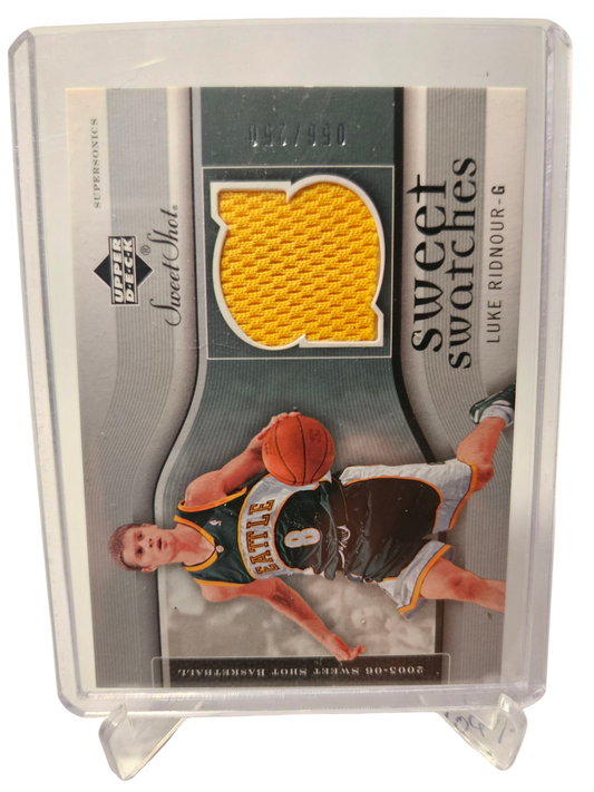 2005-06 Upper Deck #SW-LR Luke Ridnour Sweet Swatches Game Worn Patch 056/250