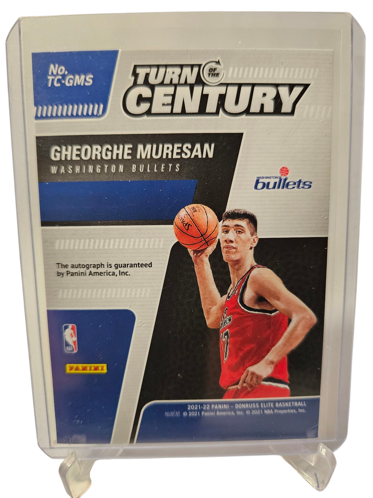 2021-22 Panini Donruss Elite #TC-GMS Gheorghe Muresan Turn Of The Century Autograph 19/49