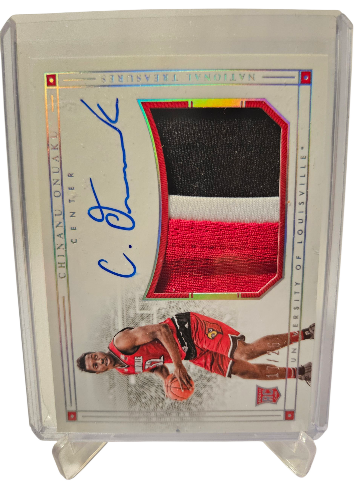 2016 Panini National Treasures #136 Chinanu Onuaku RPA Player Worn On Card Autograph 17/25