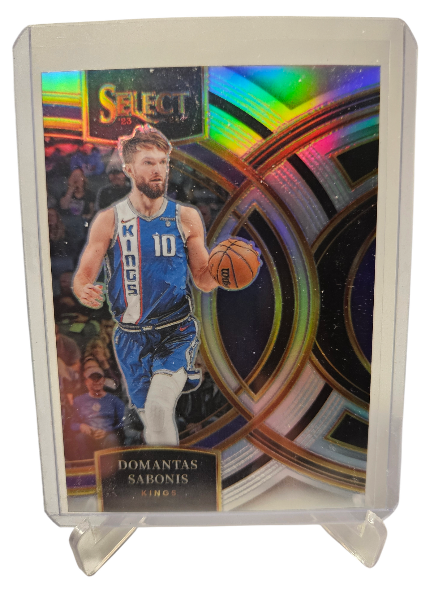 2023-24 Panini Select #176 Domantas Sabonis Premier Level Silver Prizm