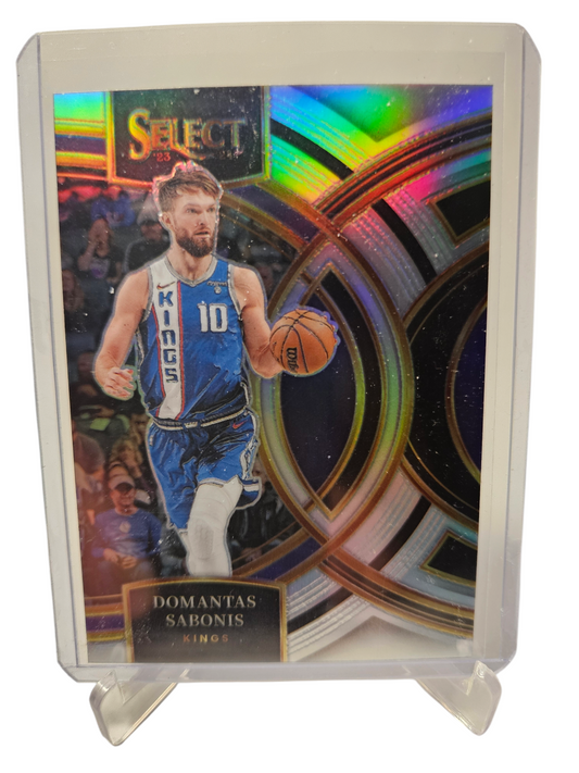 2023-24 Panini Select #176 Domantas Sabonis Premier Level Silver Prizm