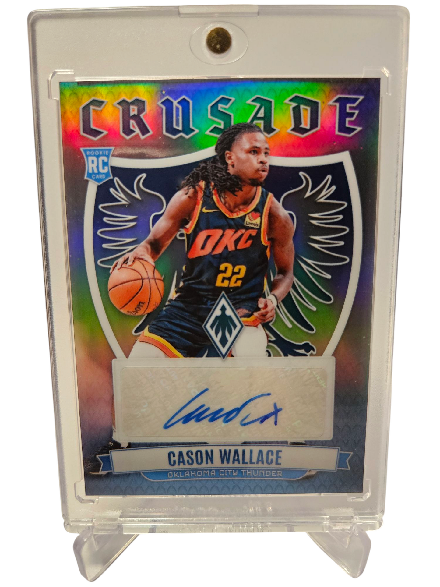 2023-24 Panini Phoenix #CS-CAS Cason Wallace Rookie Card Autograph Silver Holo