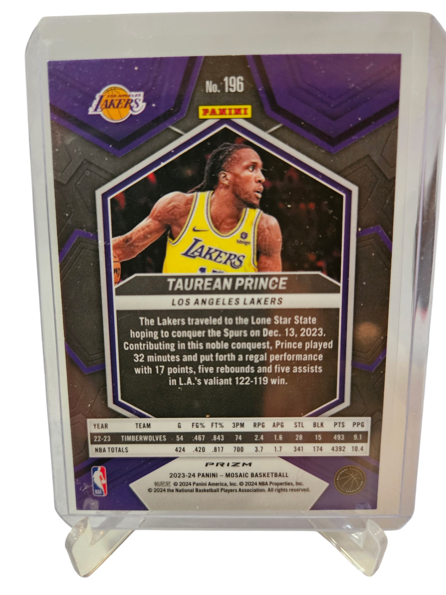 2023-24 Panini Mosaic #196 Taurean Prince Fastbreak Prizm