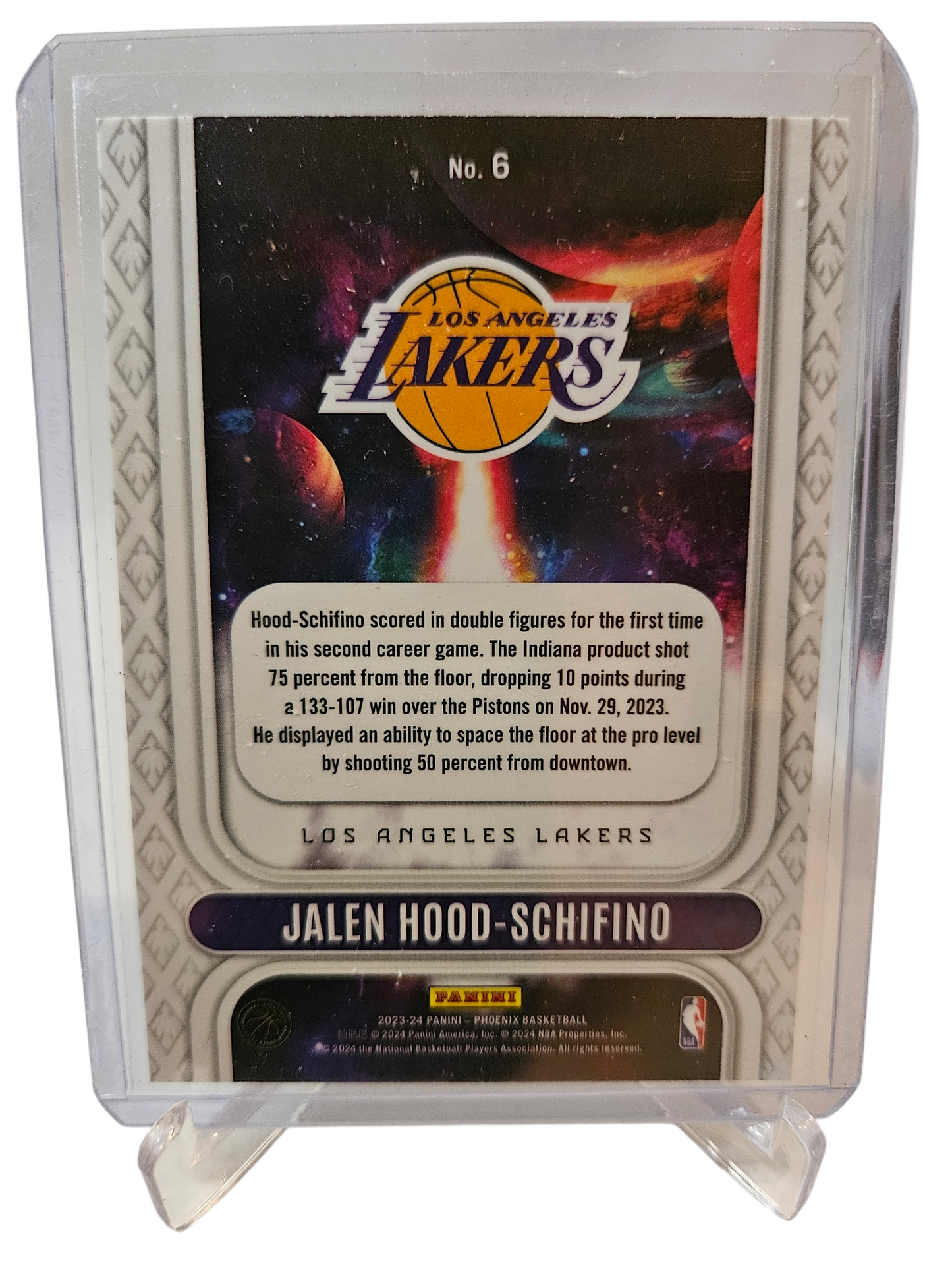 2023-24 Panini Phoenix #6 Jalen Hood-Schifino Rookie Rising Silver Holo