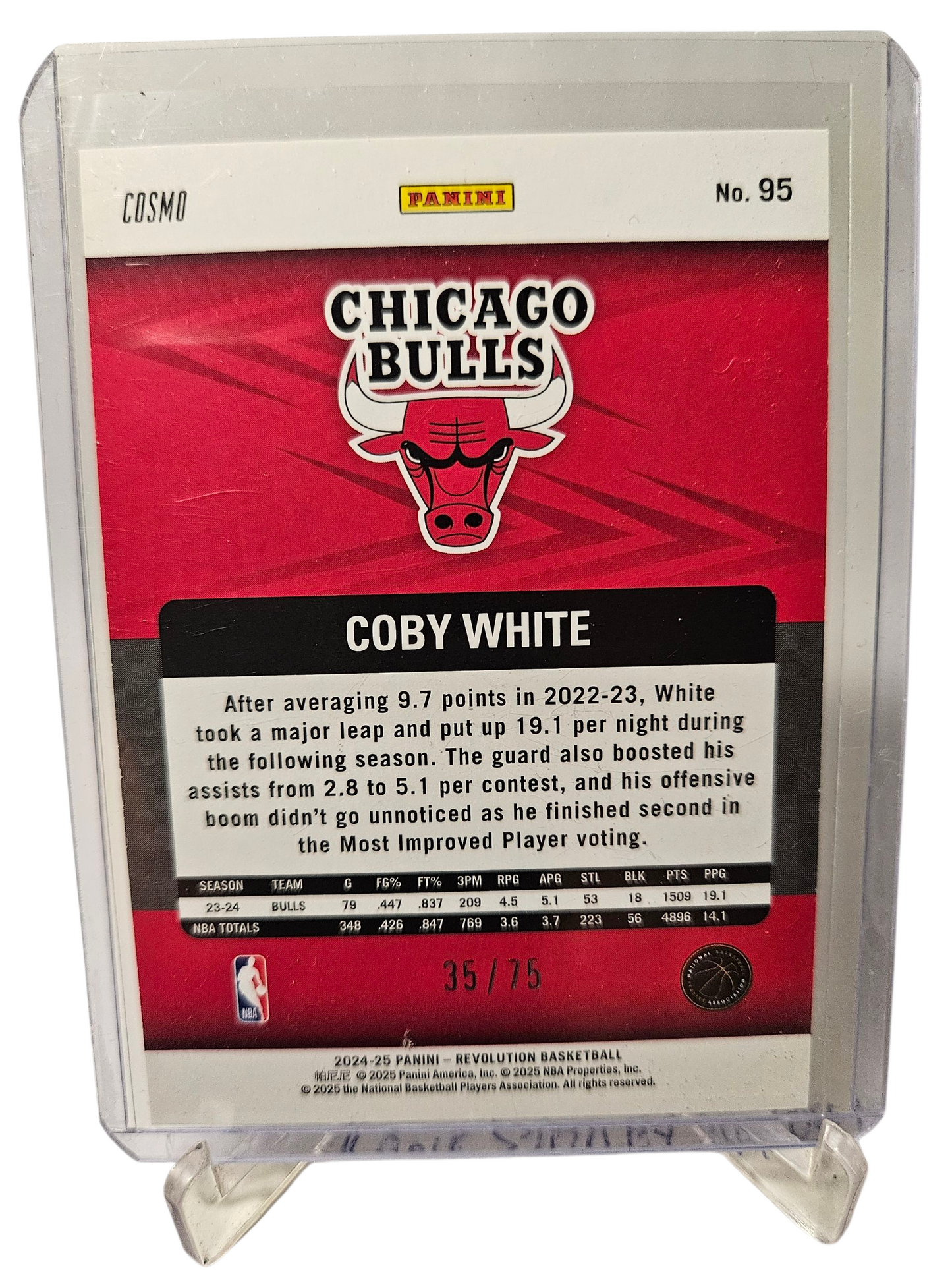 2024-25 Panini Revolution #95 Coby White Cosmo 35/75
