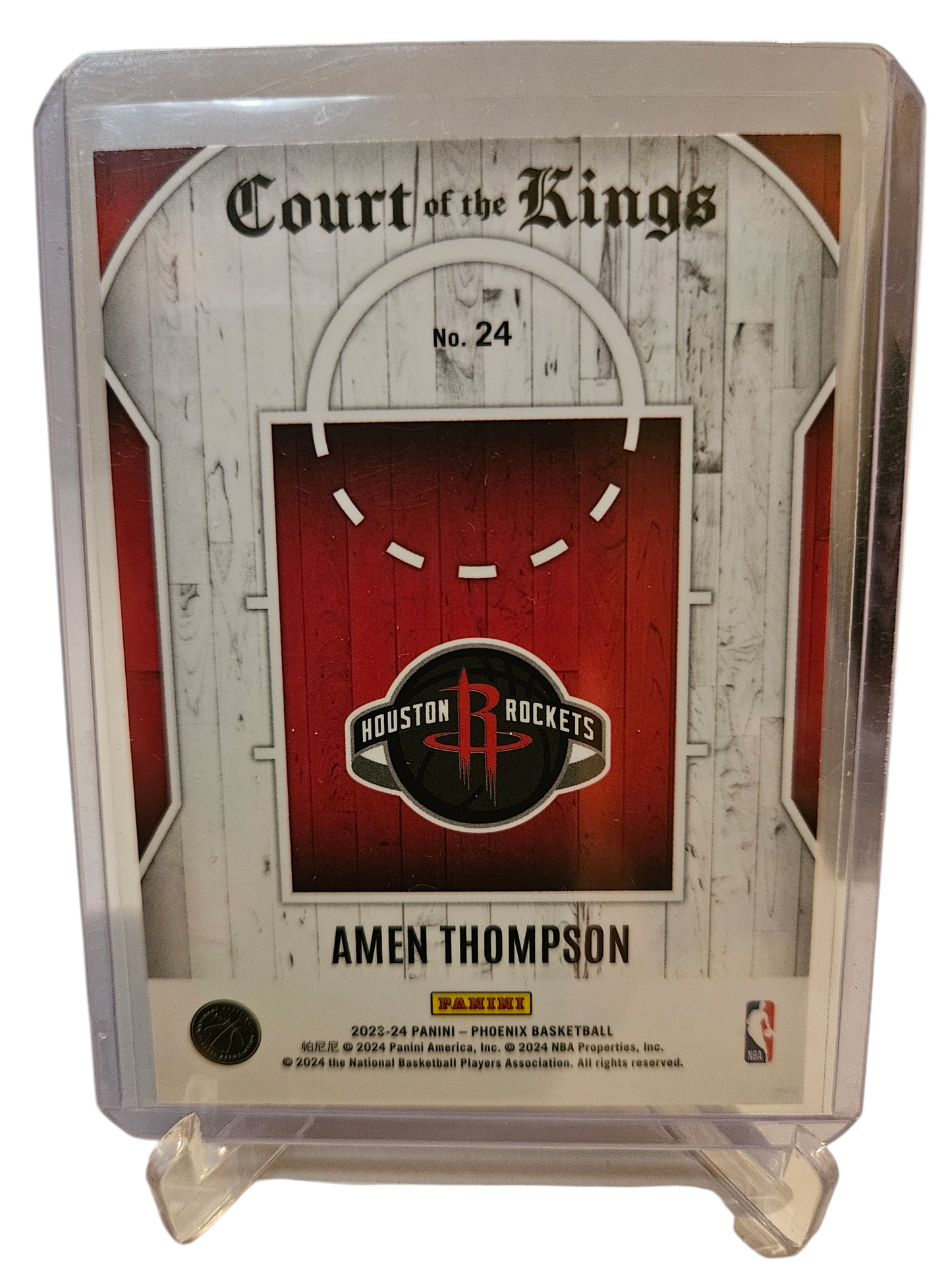 2023-24 Panini Phoenix #24 Amen Thompson Rookie Card Court Of The Kings