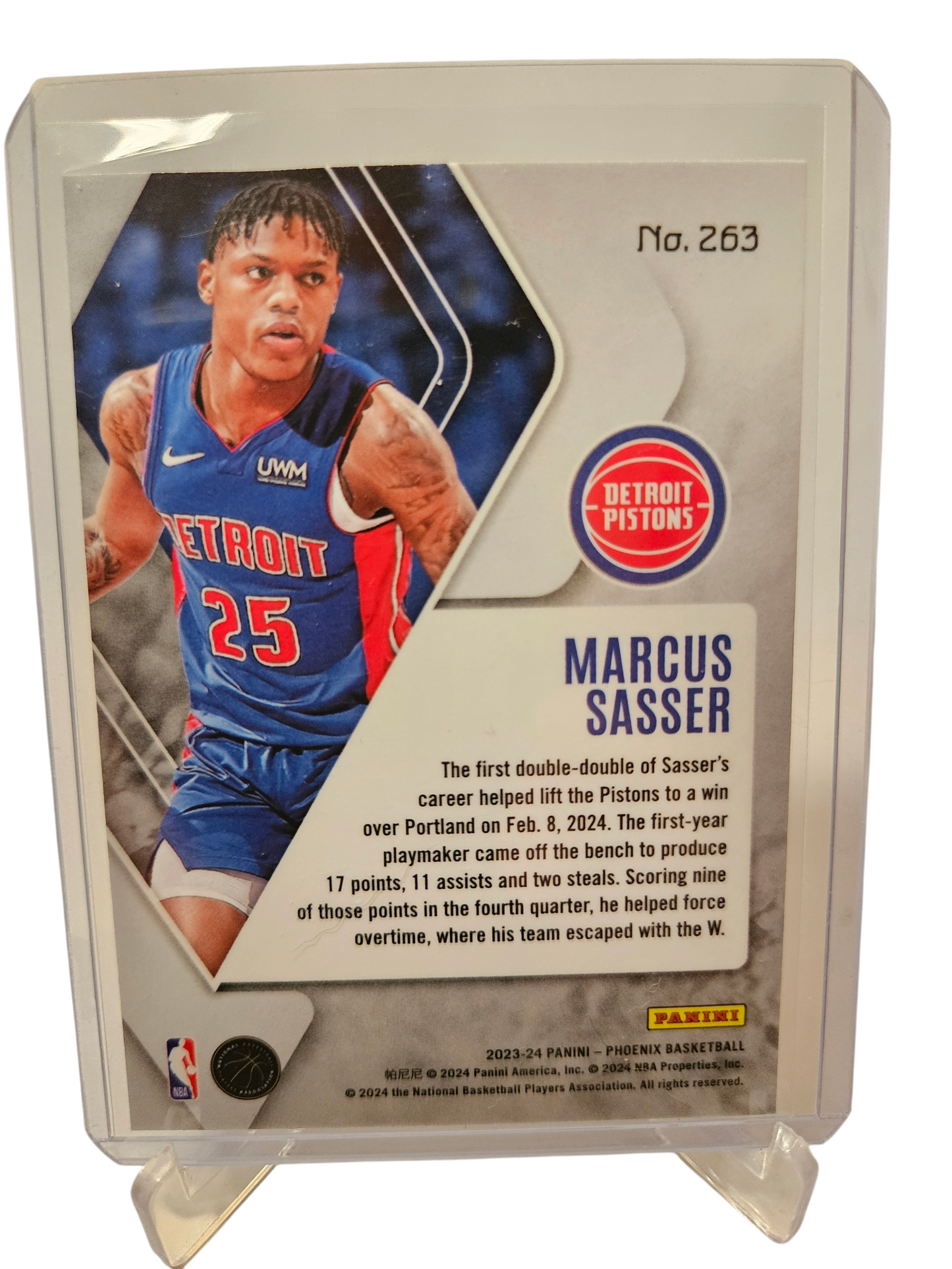 2023-24 Panini Phoenix #263 Marcus Sasser Rookie Card