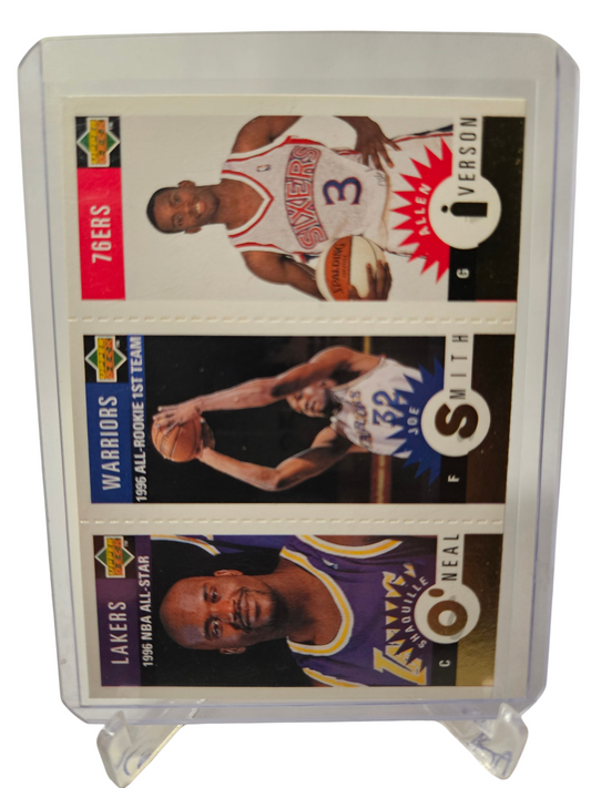 1996-97 Upperdeck #M152/M117/M132 NBA Mini Allen Iverson Rookie Card/Joe Smith/Shaq Gold Foil