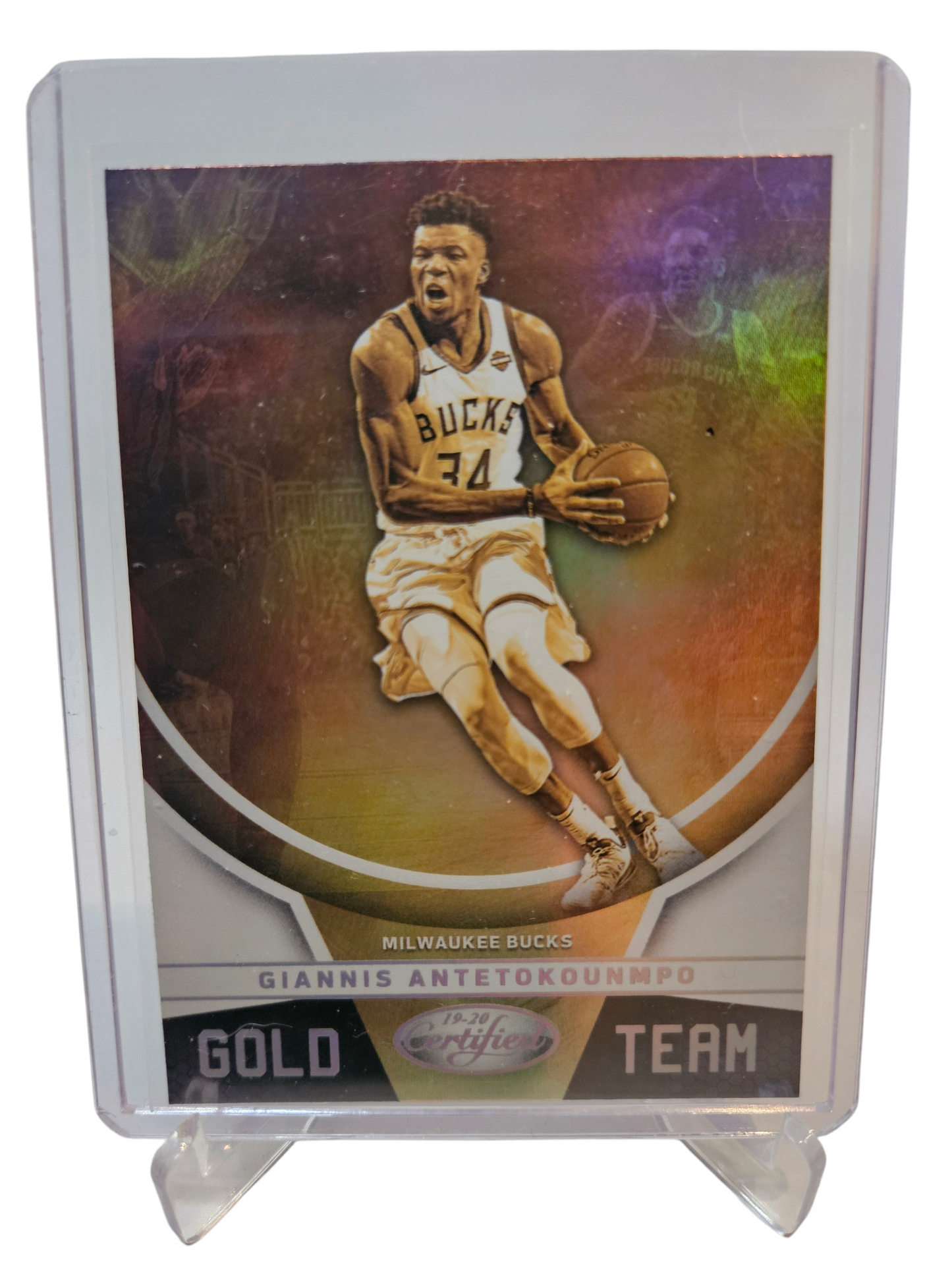 2019-20 Panini Certified #6 Giannis Antetokounmpo Gold Team