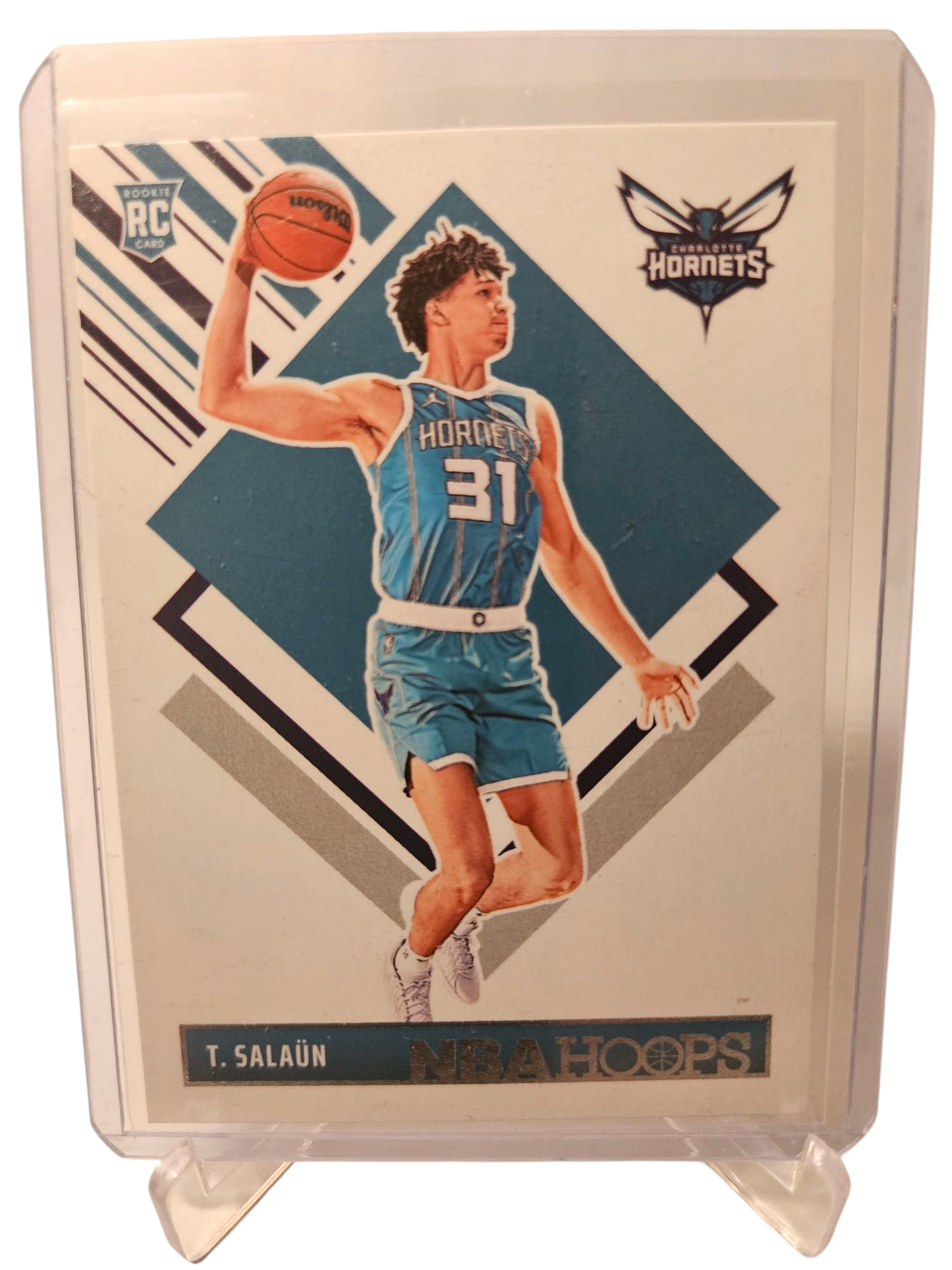 2024-25 Panini Hoops #292 Tidjane Salaun Rookie Card Hoops Tribute