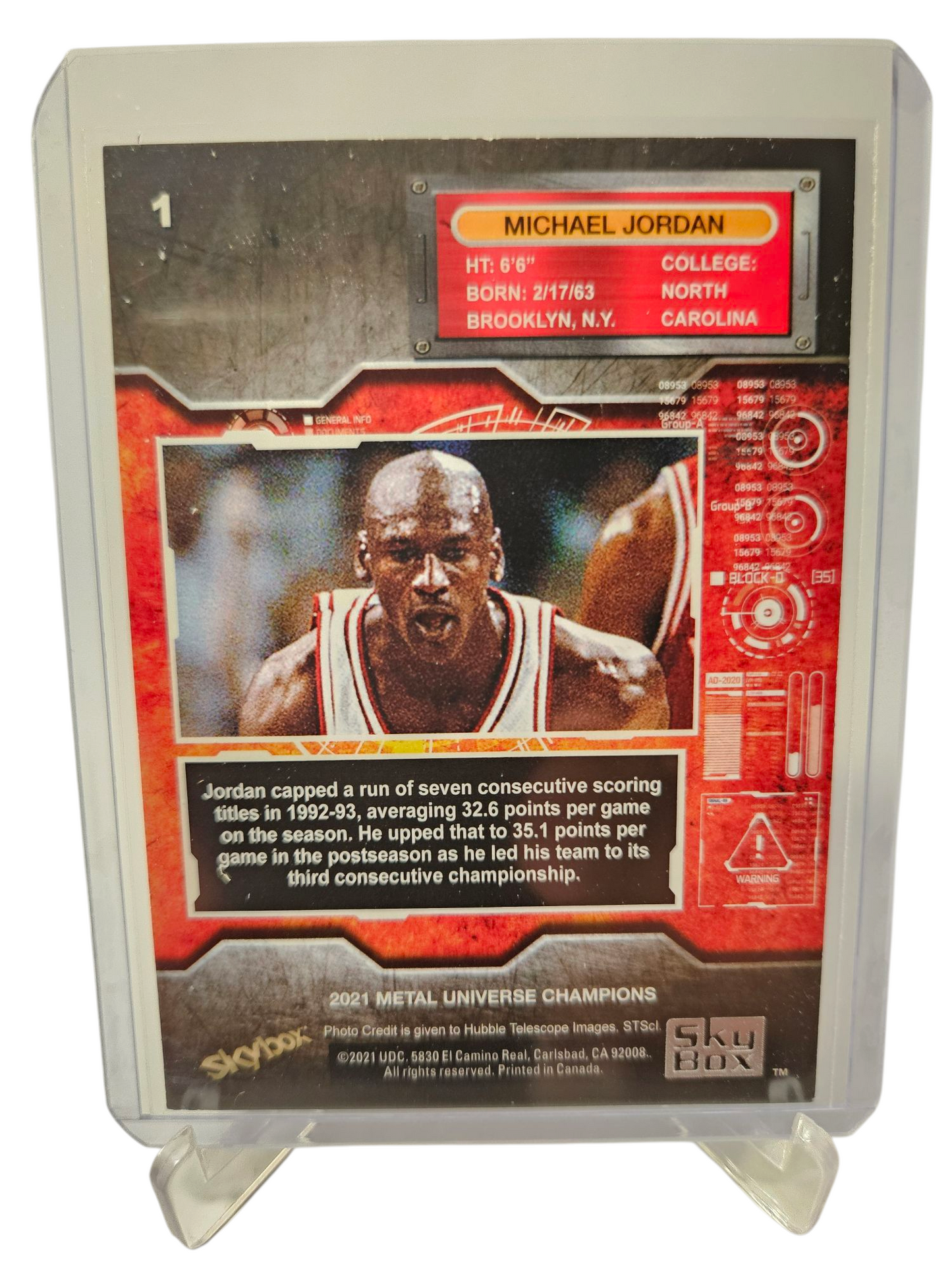 2021 Sky Box #1 Michael Jordan Metal Universe Champion