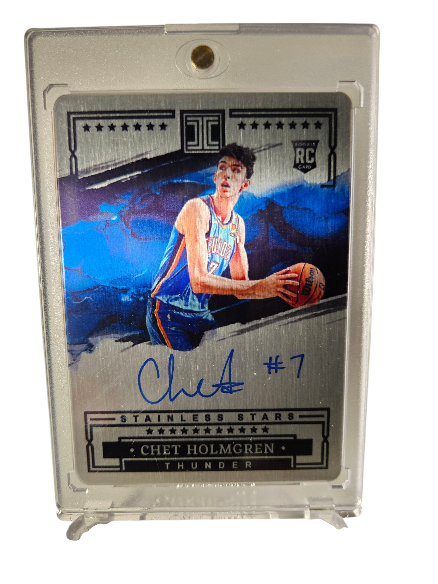 2022-23 Panini Impeccable #SSA-CHG Chet Holmgren Rookie Card Stainless Stars On Card Autograph 43/75