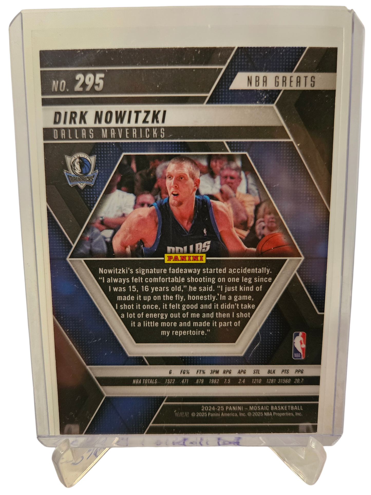 2024-25 Panini Mosaic #295 Dirk Nowitzki NBA Greats
