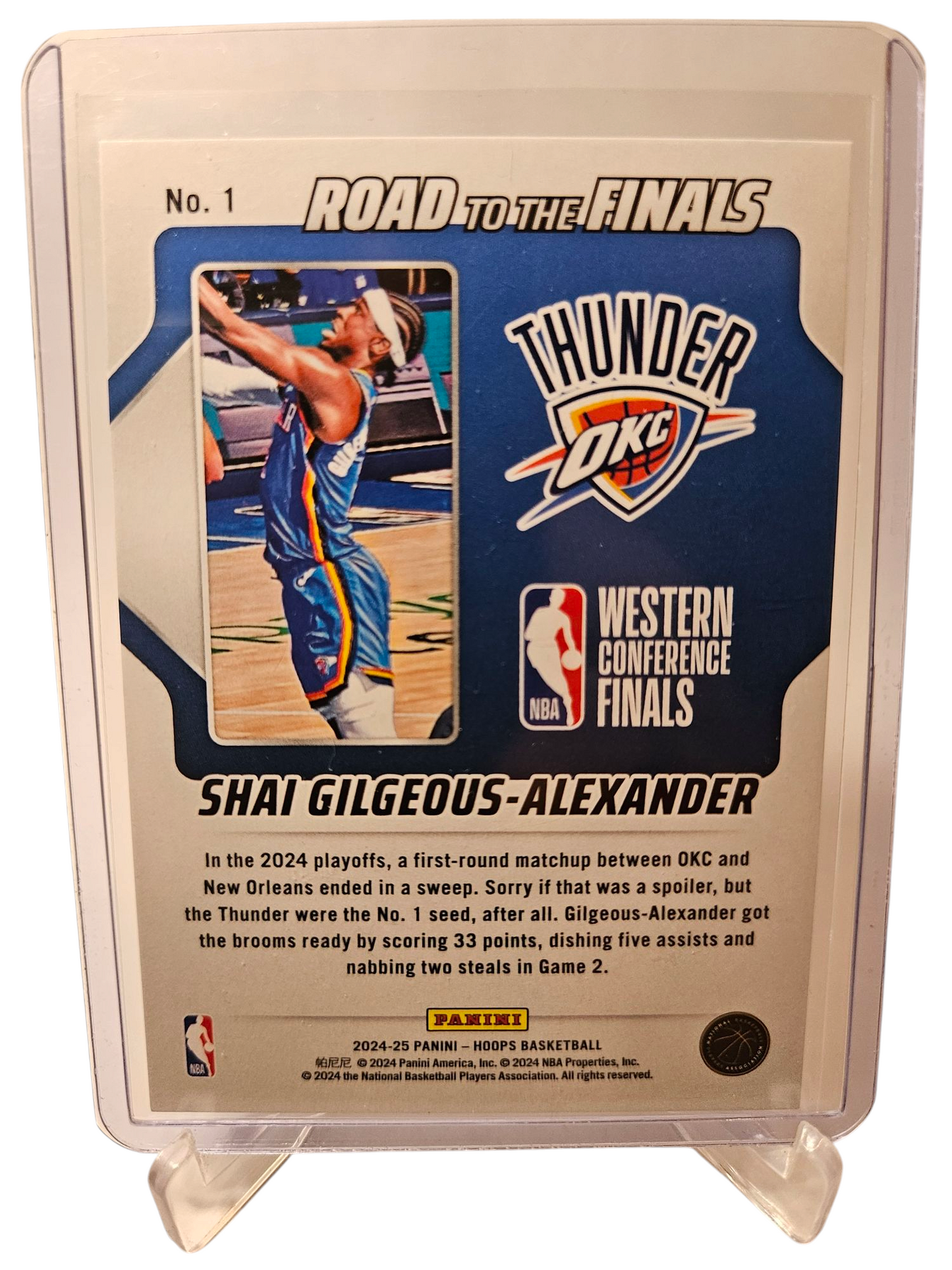 2024-25 Panini Hoops #1 Shai Gilgeous-Alexander Road To The Finals Holo