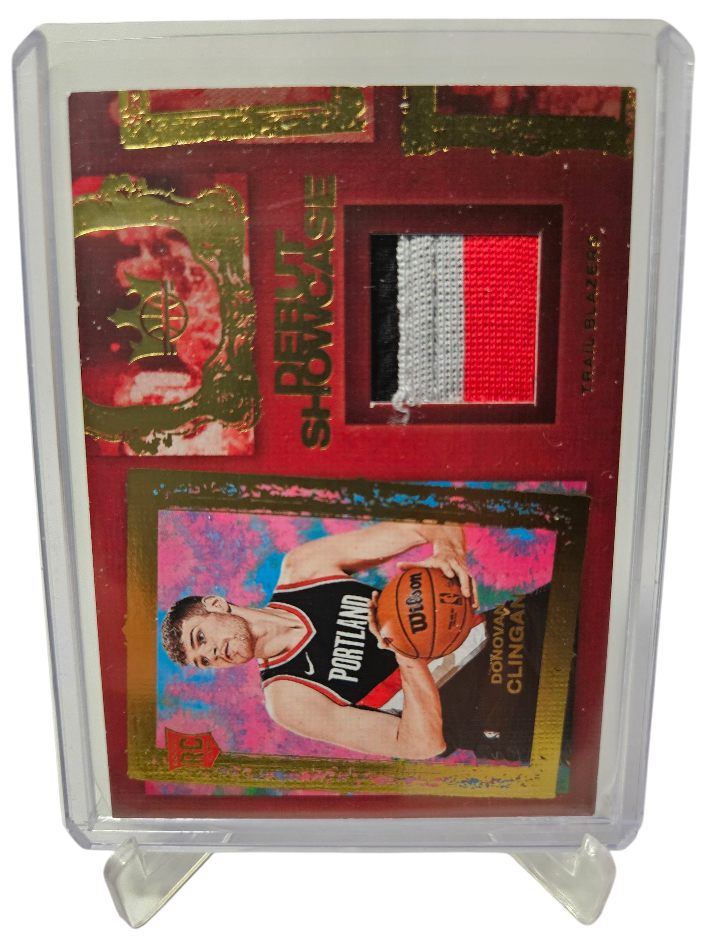 2024-25 Panini Court Kings #DSM-DMV Donovan Clingan Rookie Card Debut Showcase Patch