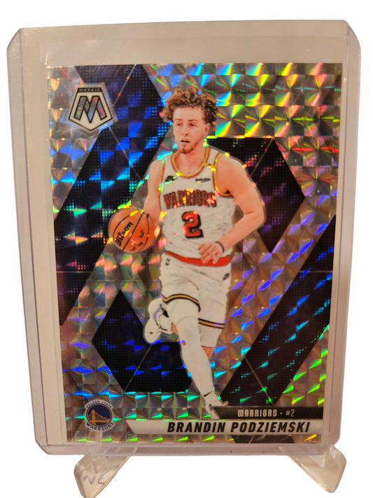2024-25 Panini Mosaic #105 Brandin Podziemski Mosaic Prizm