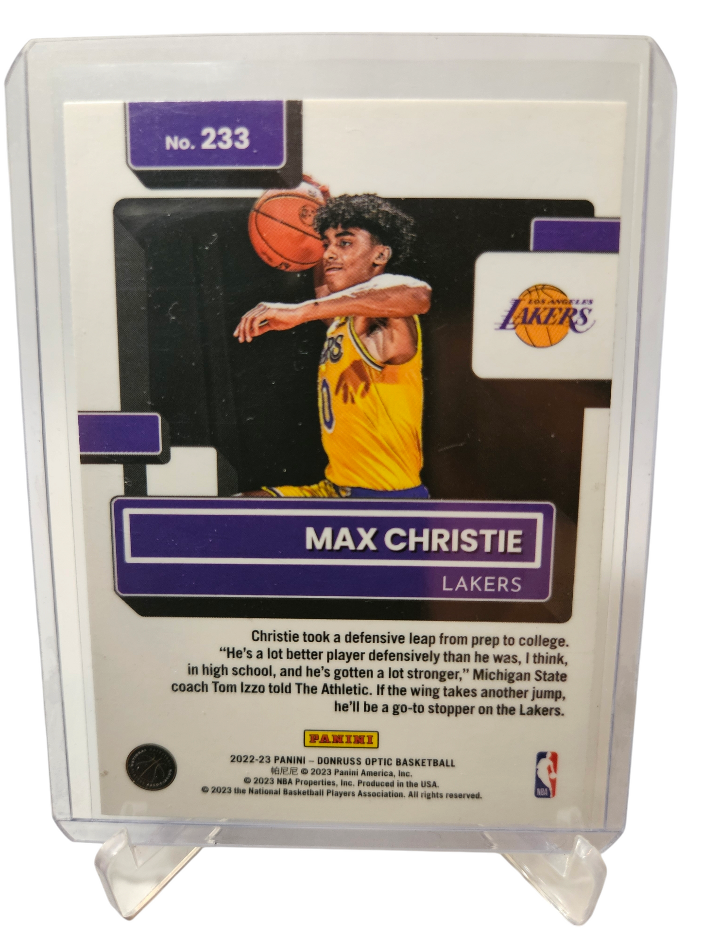 2022-23 Panini Donruss Optic #233 Max Christie Rookie Card Rated Rookie