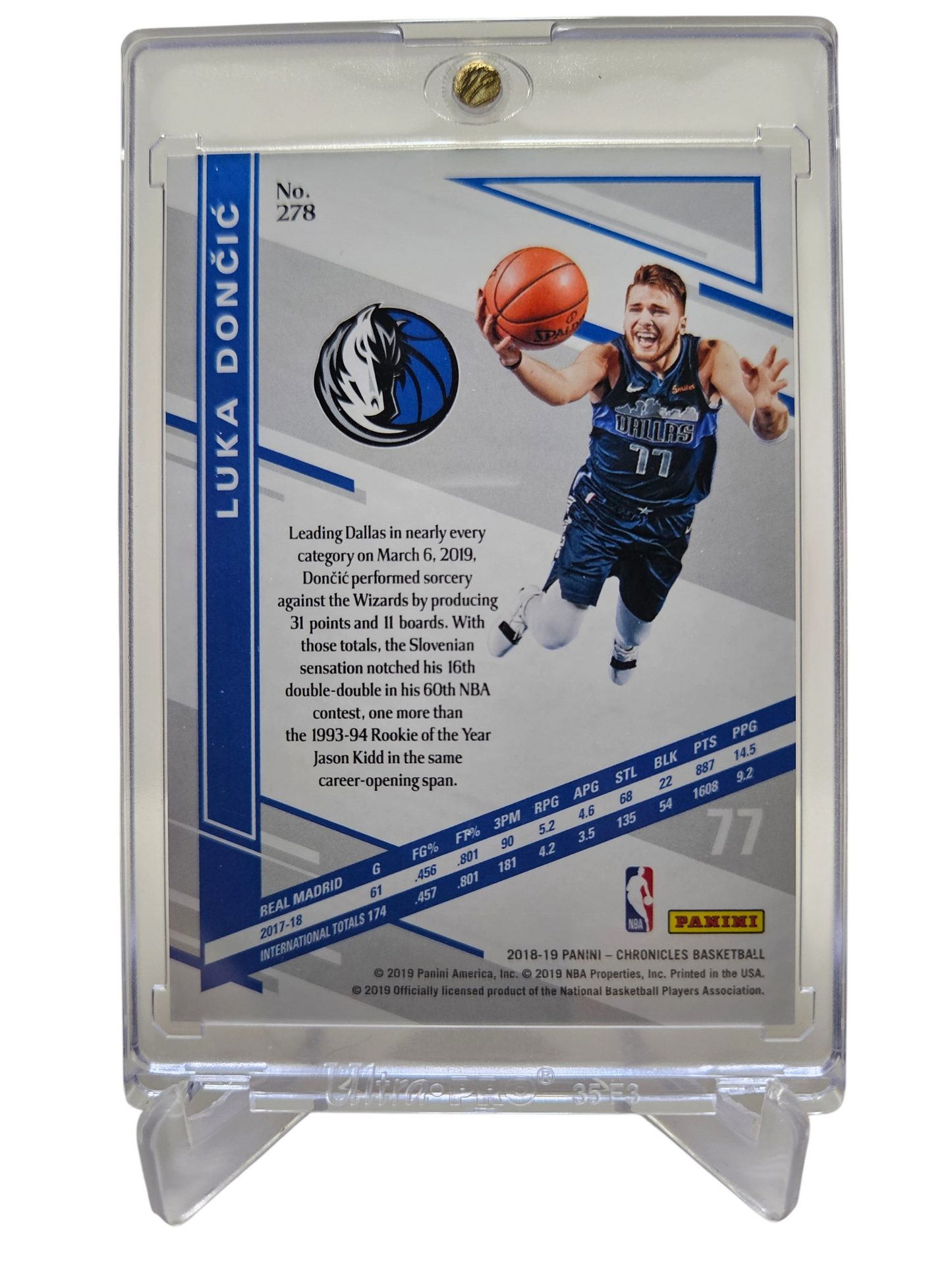 2018-19 Panini Donruss Elite #278 Luka Doncic Rookie Card