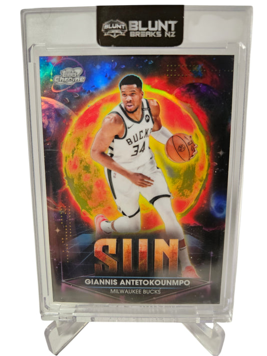 2026 Topps Cosmic #PPS-4 Giannis Antetokounmpo Planetary Pursuit Sun Case Hit