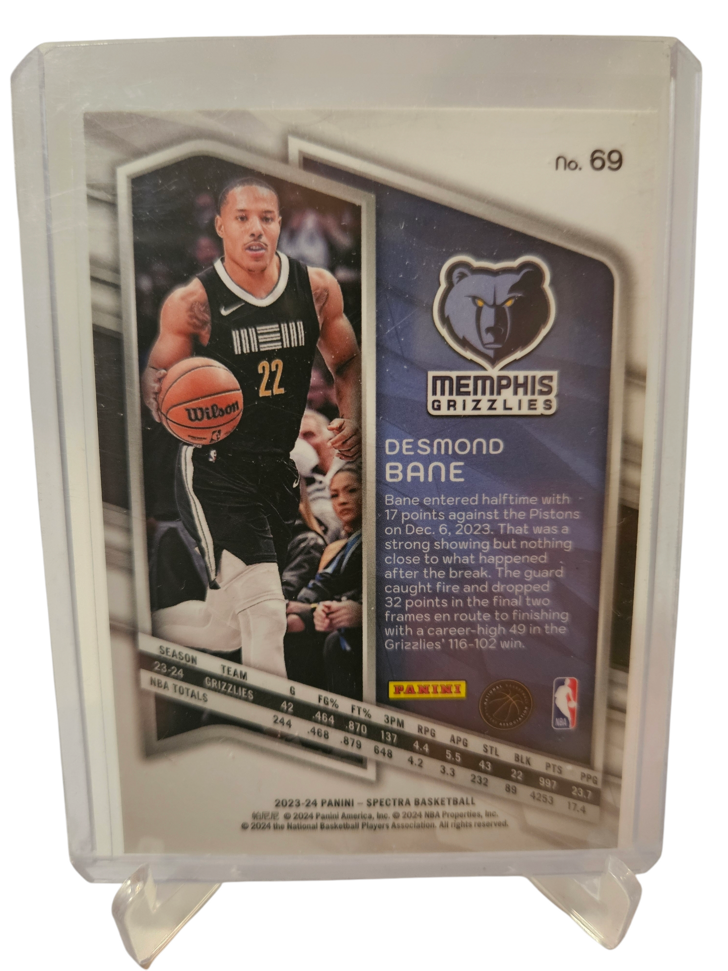 2023-24 Panini Spectra #69 Desmond Bane