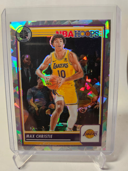 2023-24 Panini Hoops Premium Stock #142 Max Christie Silver Cracked Ice Prizm