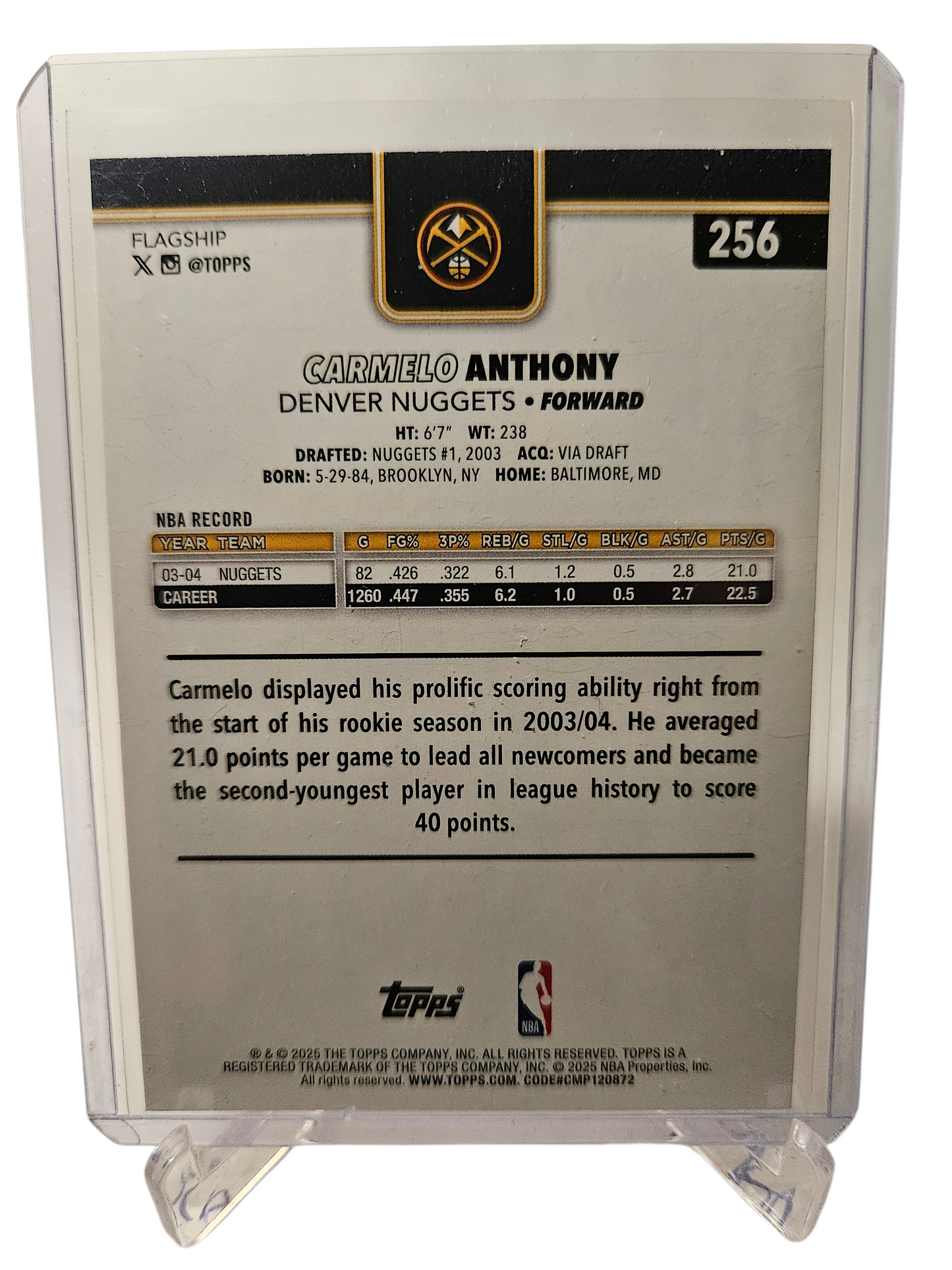 2024-25 Topps #256 Carmelo Anthony