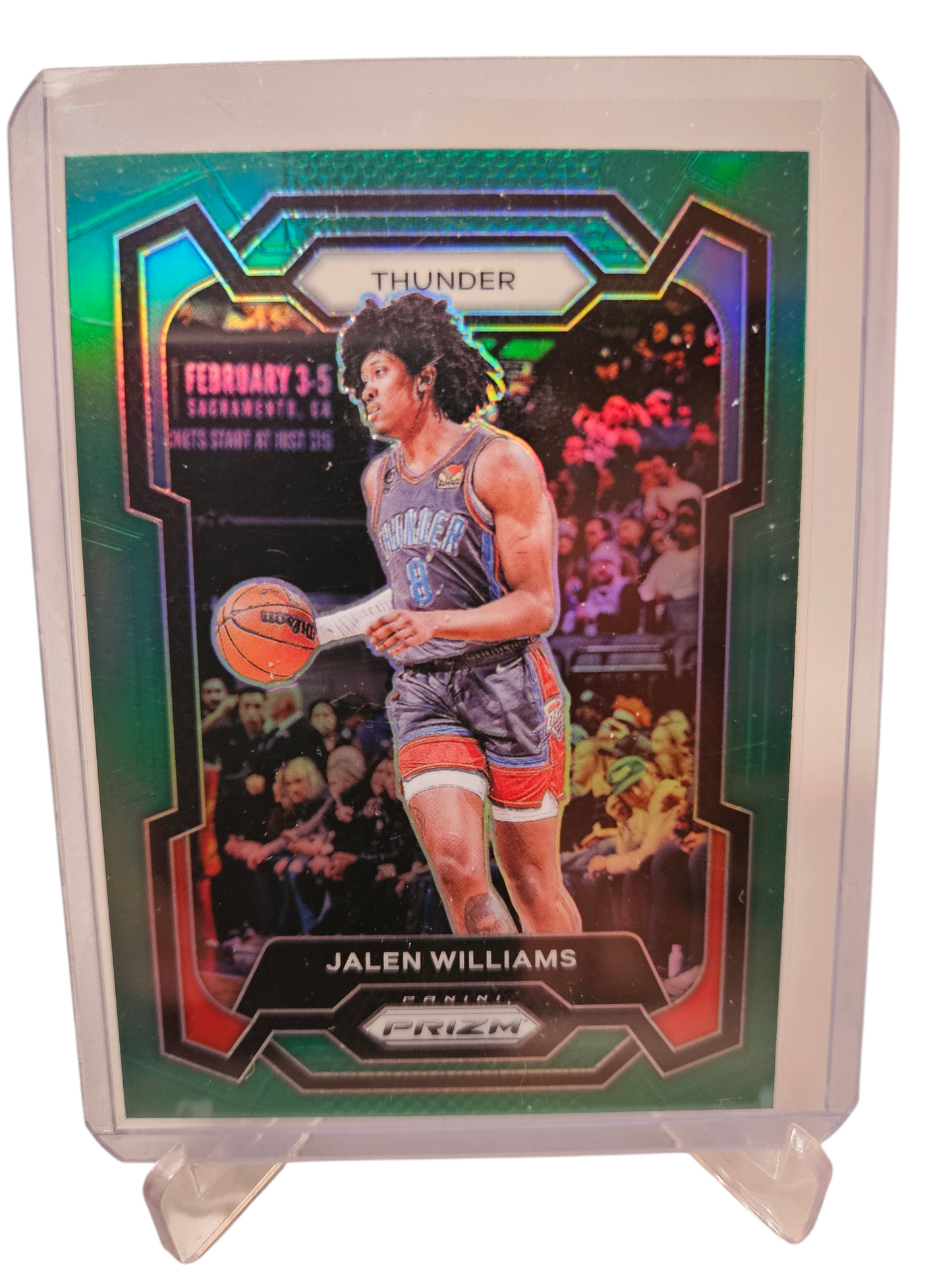 2023-24 Panini Prizm #19 Jalen Williams Green Prizm