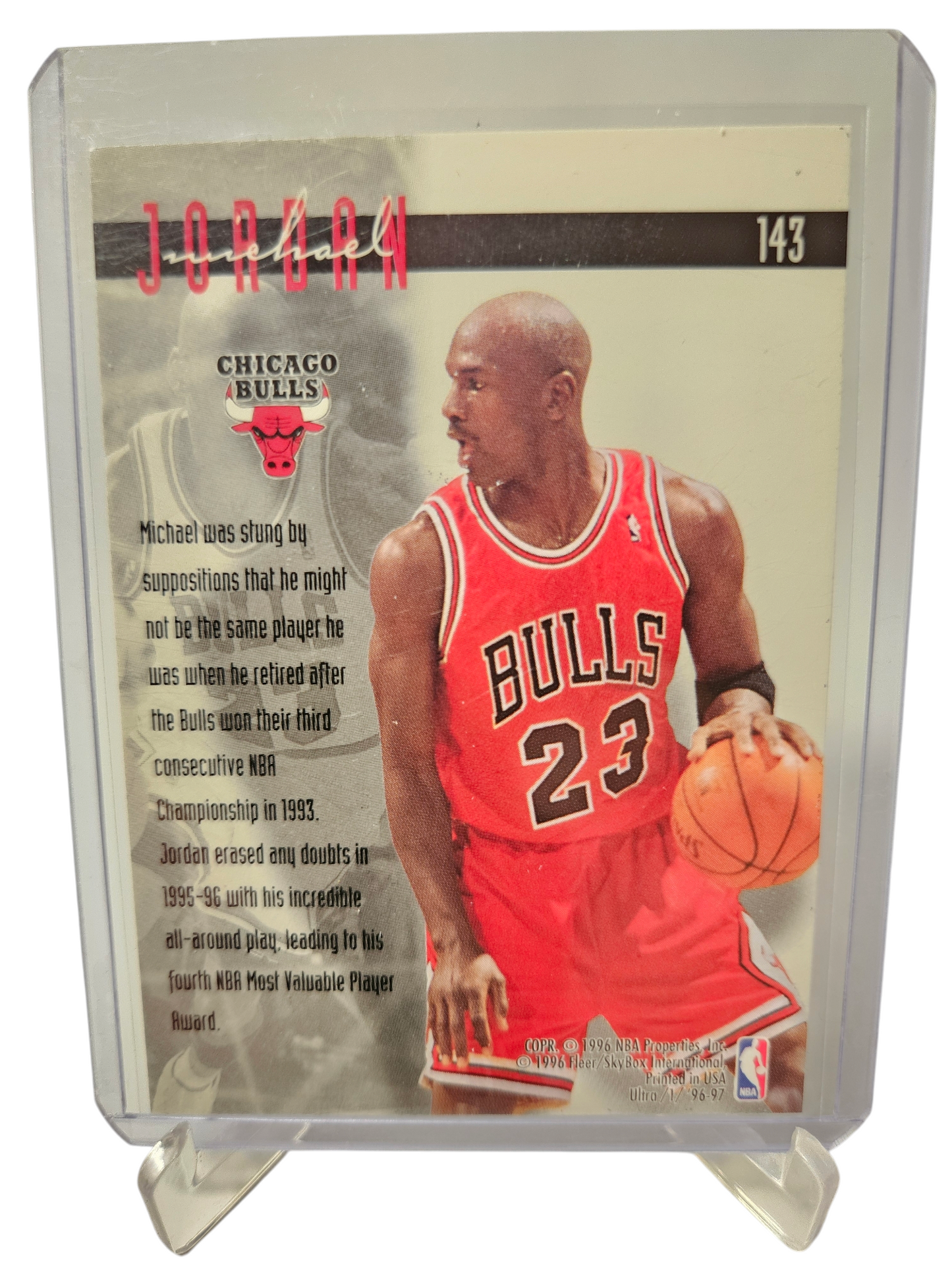 1996-97 Fleer Ultra #143 Michael Jordan Effort Ultra