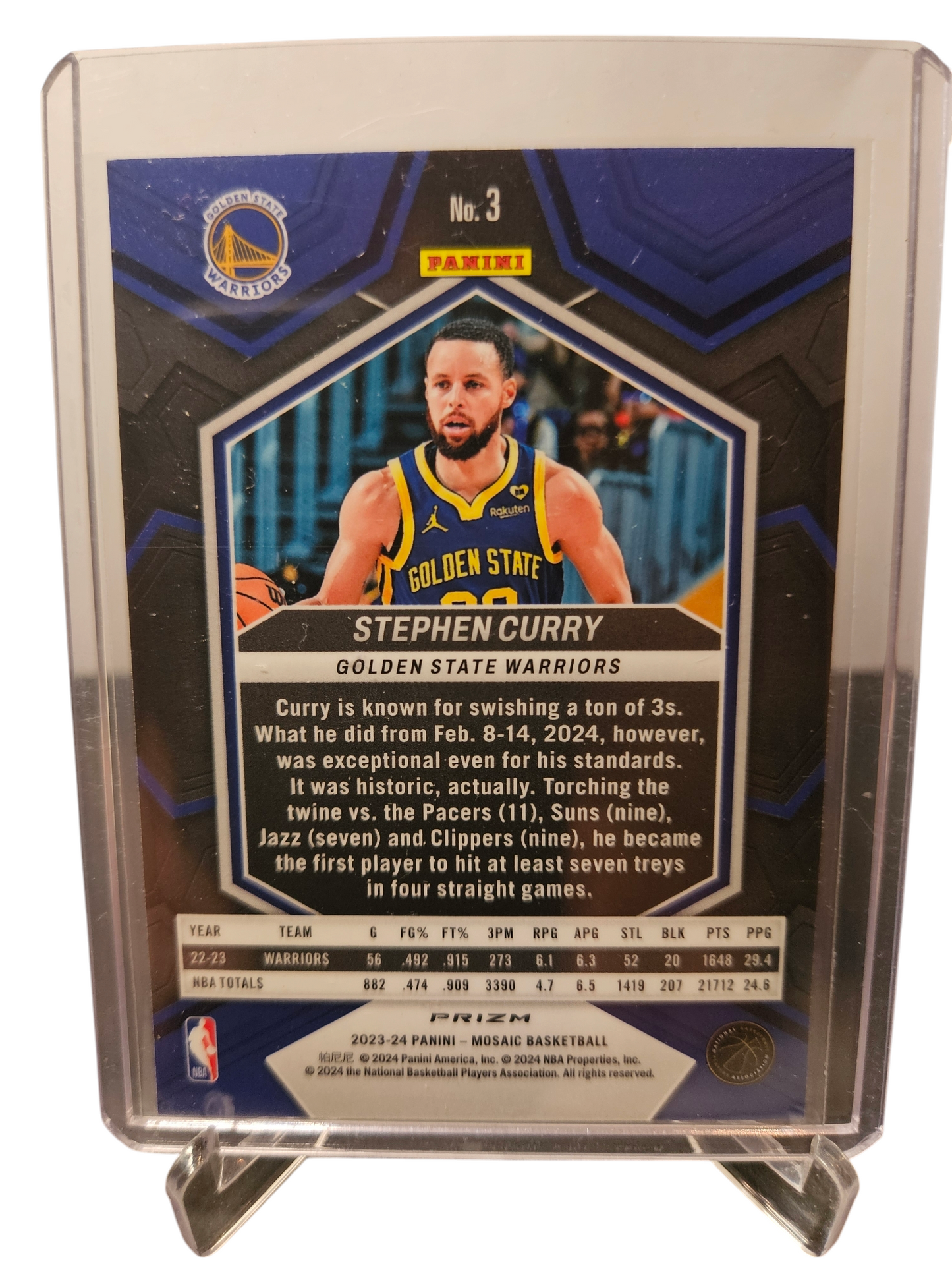 2023-24 Panini Mosaic #3 Stephen Curry