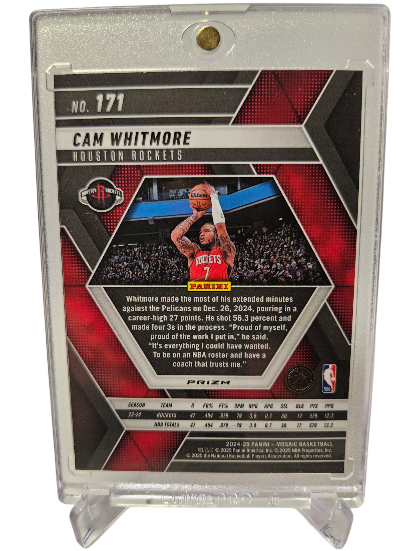 2024-25 Panini Mosaic #294 Cam Whitmore Genesis SSP