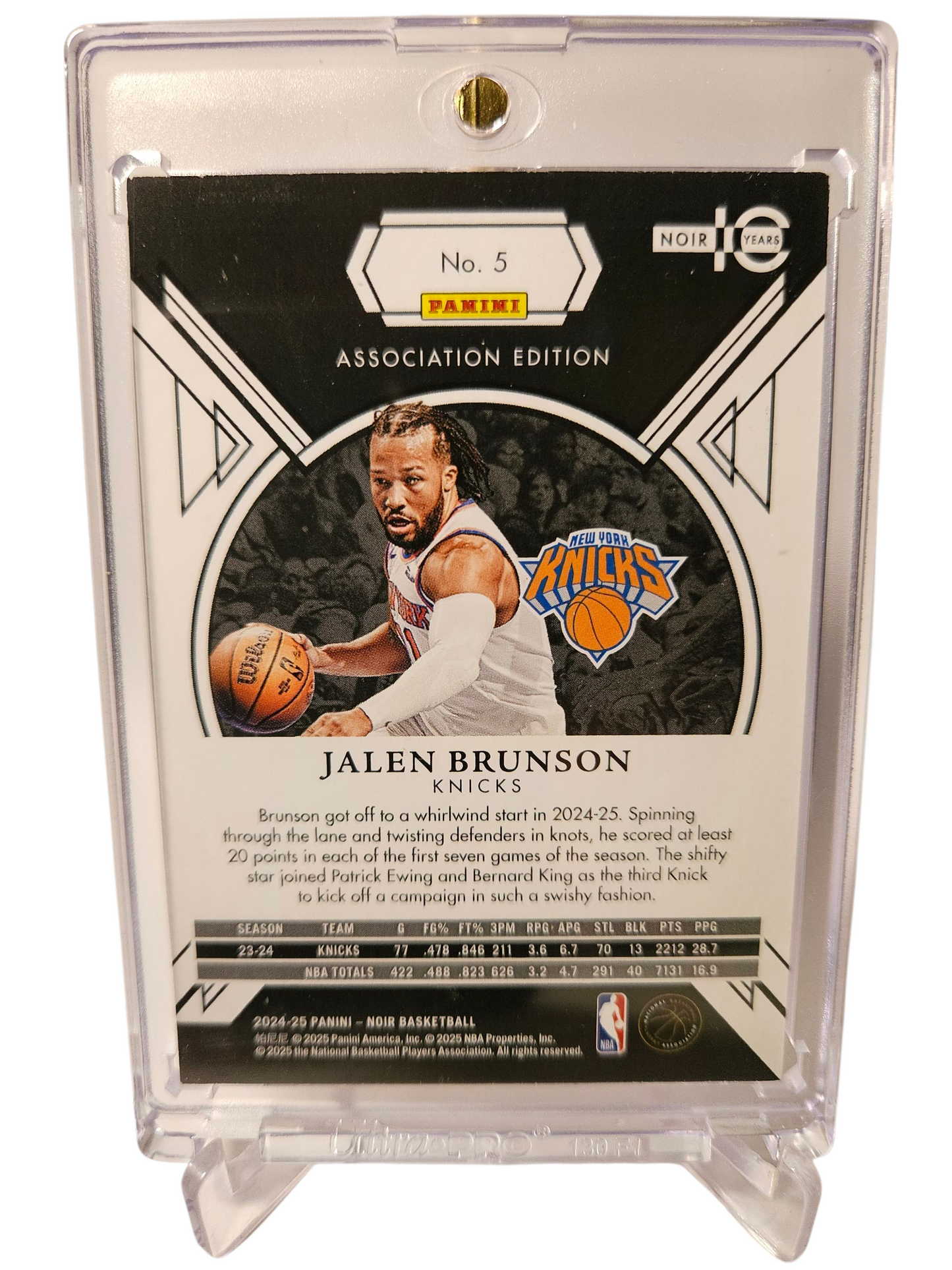 2024-25 Panini Noir #5 Jalen Brunson Association Edition 4/5