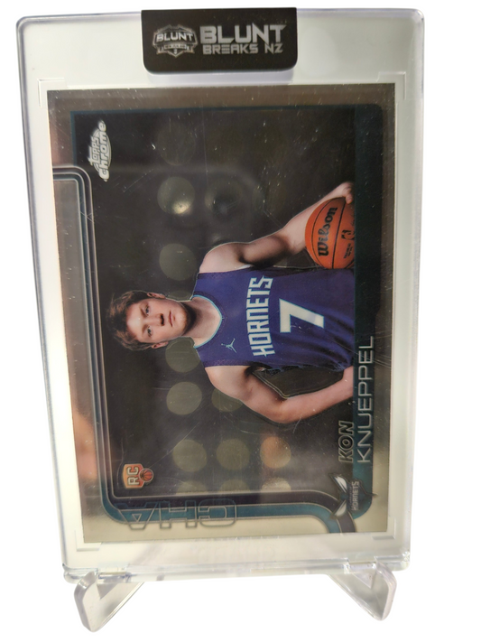 2025 Topps Chrome #254 Kon Knueppel Rookie Card Image Variation SSP