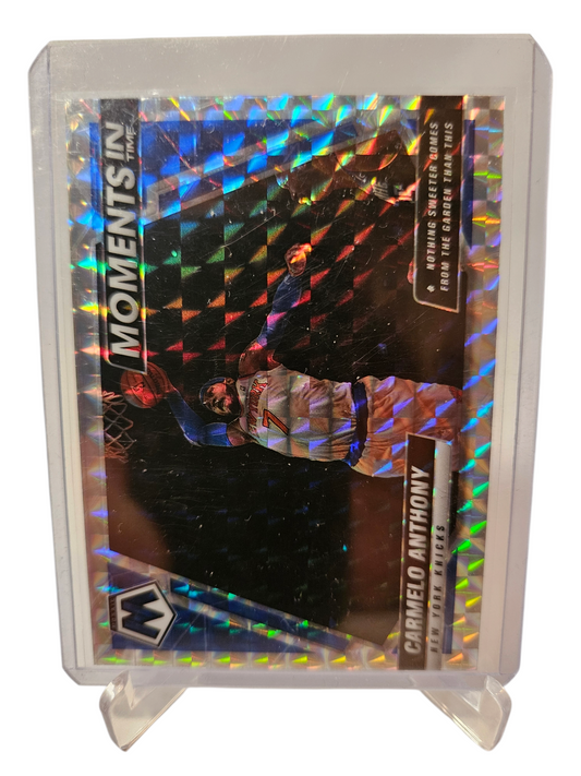 2021-22 Panini Mosaic #13 Carmelo Anthony Moments Mosaic Prizm