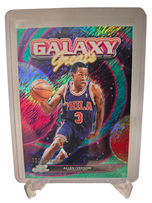 2025 Topps Cosmic #GG-1 Allen Iverson Galaxy Greats Aqua Equinox 152/199